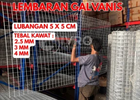Kawat Ram Mesh Lembaran Tebal 25mm  3mm dan 4mm Lubangan 5x5cm