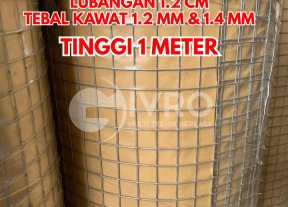 Kawat Ram Mesh Kotak Tebal 12mm Tinggi 1 meter Lubangan 12cm