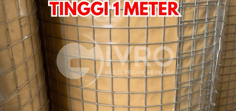 Kawat Ram Mesh Kotak Tebal 1.2mm Tinggi 1 meter Lubangan 1.2cm