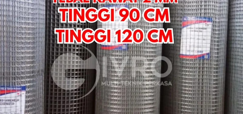 Kawat Ram Mesh Kotak Tebal 2mm Tinggi 90cm Lubangan 2.5cm